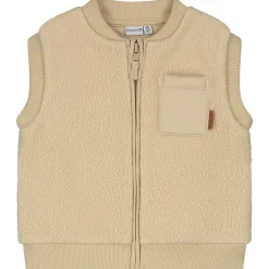 Prénatal peuter gilet mouwloos effen beige