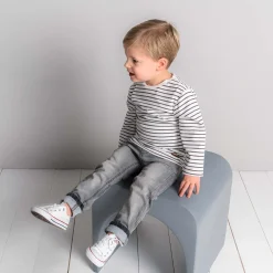 Prénatal peuter jeans slim fit  effen grijs