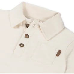 Prénatal peuter polo korte mouwen effen beige