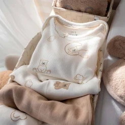 Prénatal peuter pyjama beren rib wit