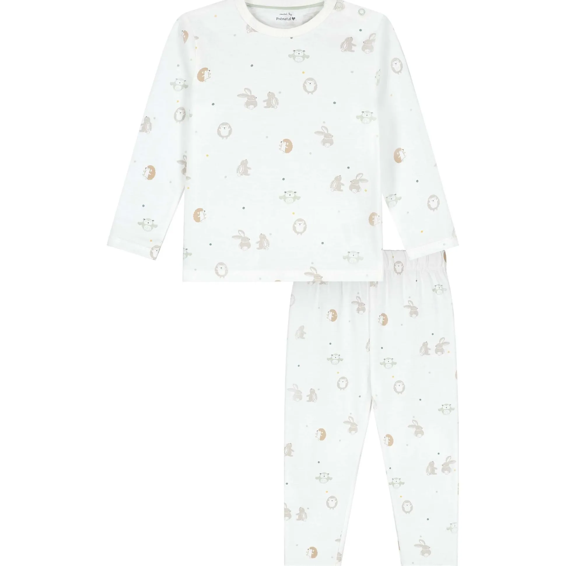 Prénatal peuter pyjama Kleine Vriendjes wit