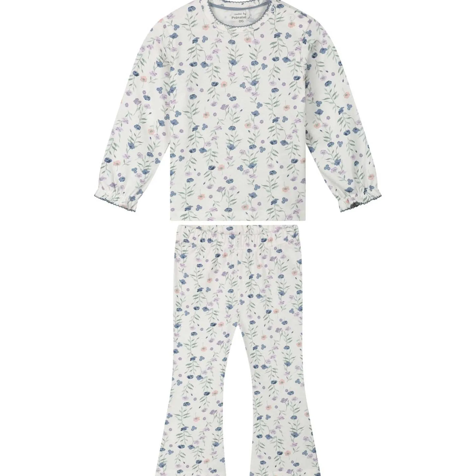 Prénatal peuter pyjama poppy bloem wit