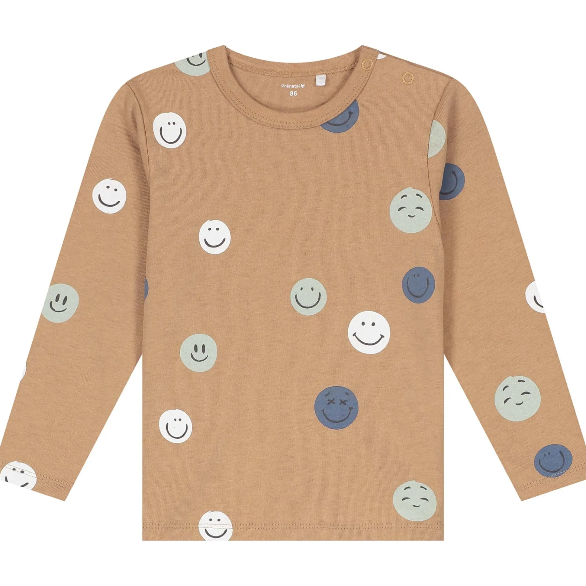 Prénatal peuter pyjama smiley bruin