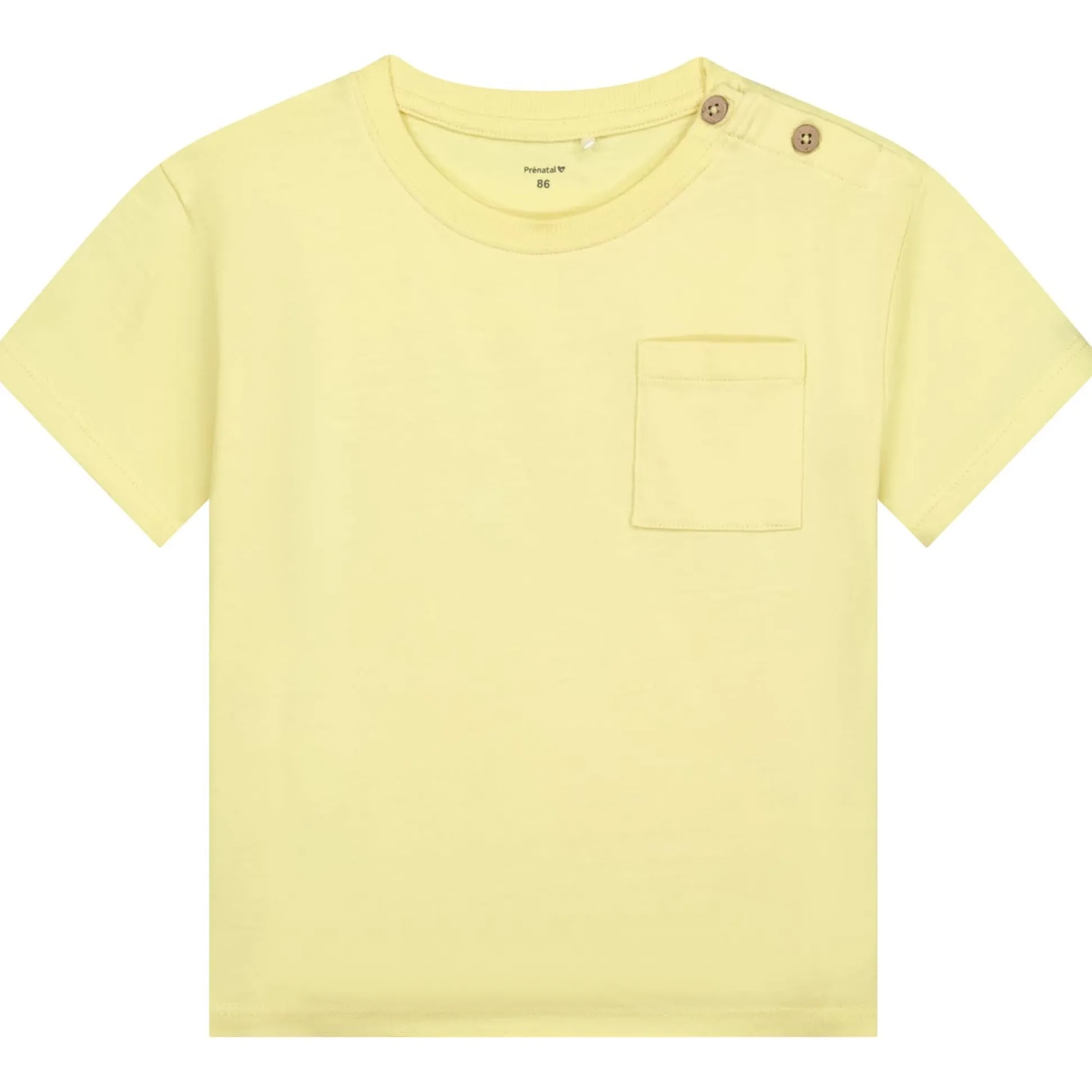 Prénatal peuter shirt korte mouwen effen geel
