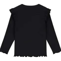 Prénatal peuter shirt lange mouwen effen zwart