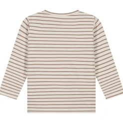 Prénatal peuter shirt lange mouwen strepen bruin