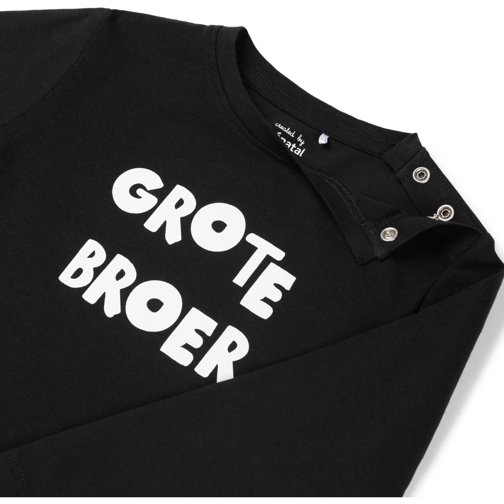 Prénatal peuter shirt lange mouwen printopdruk zwart