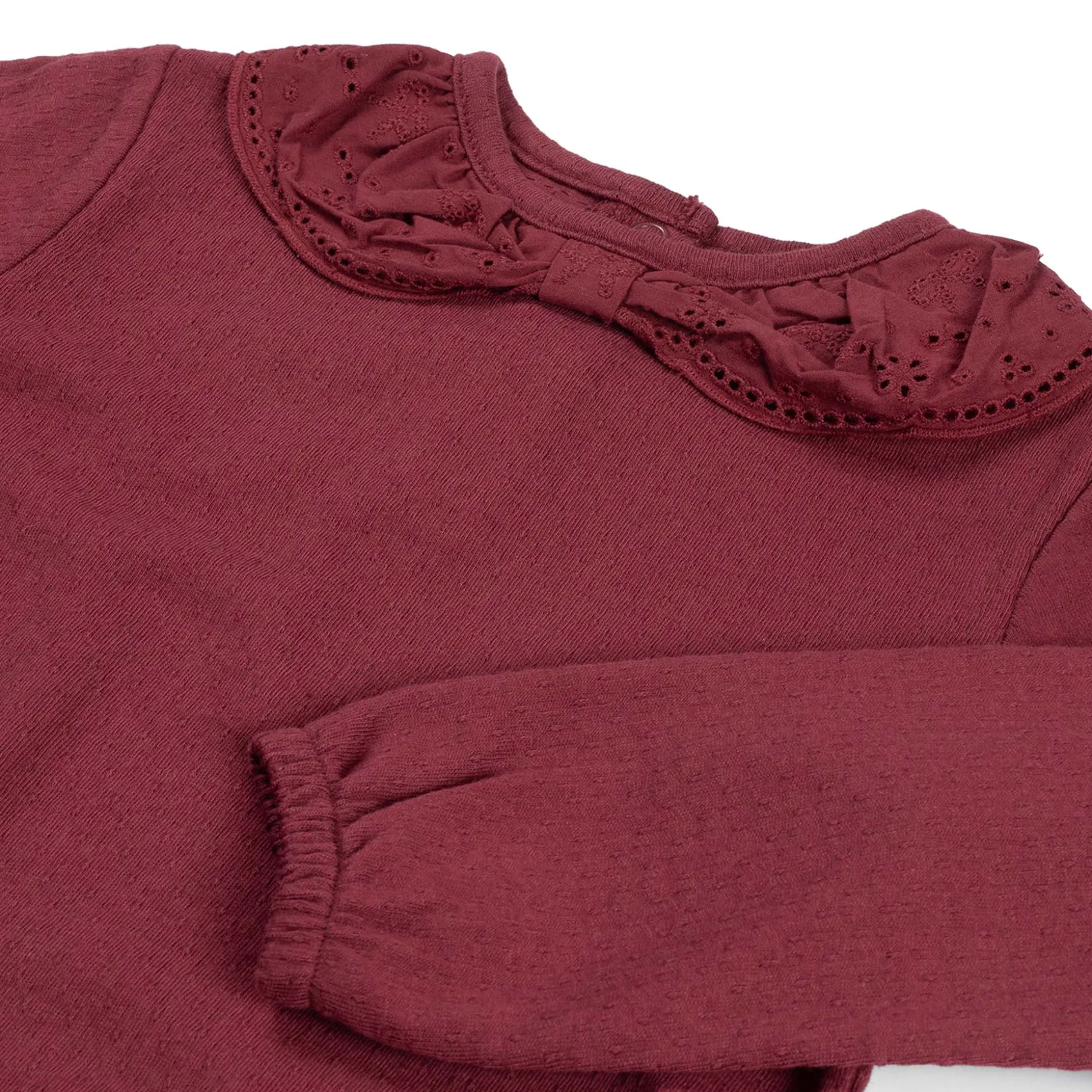 Prénatal peuter shirt lange mouwen effen rood