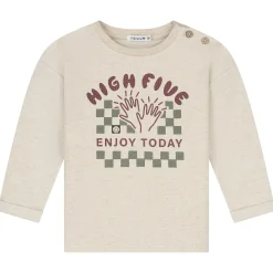 Prénatal peuter shirt lange mouwen printopdruk beige