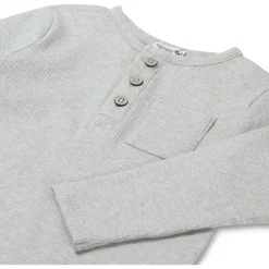 Prénatal peuter shirt lange mouwen effen grijs