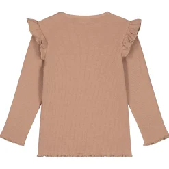 Prénatal peuter shirt lange mouwen effen taupe