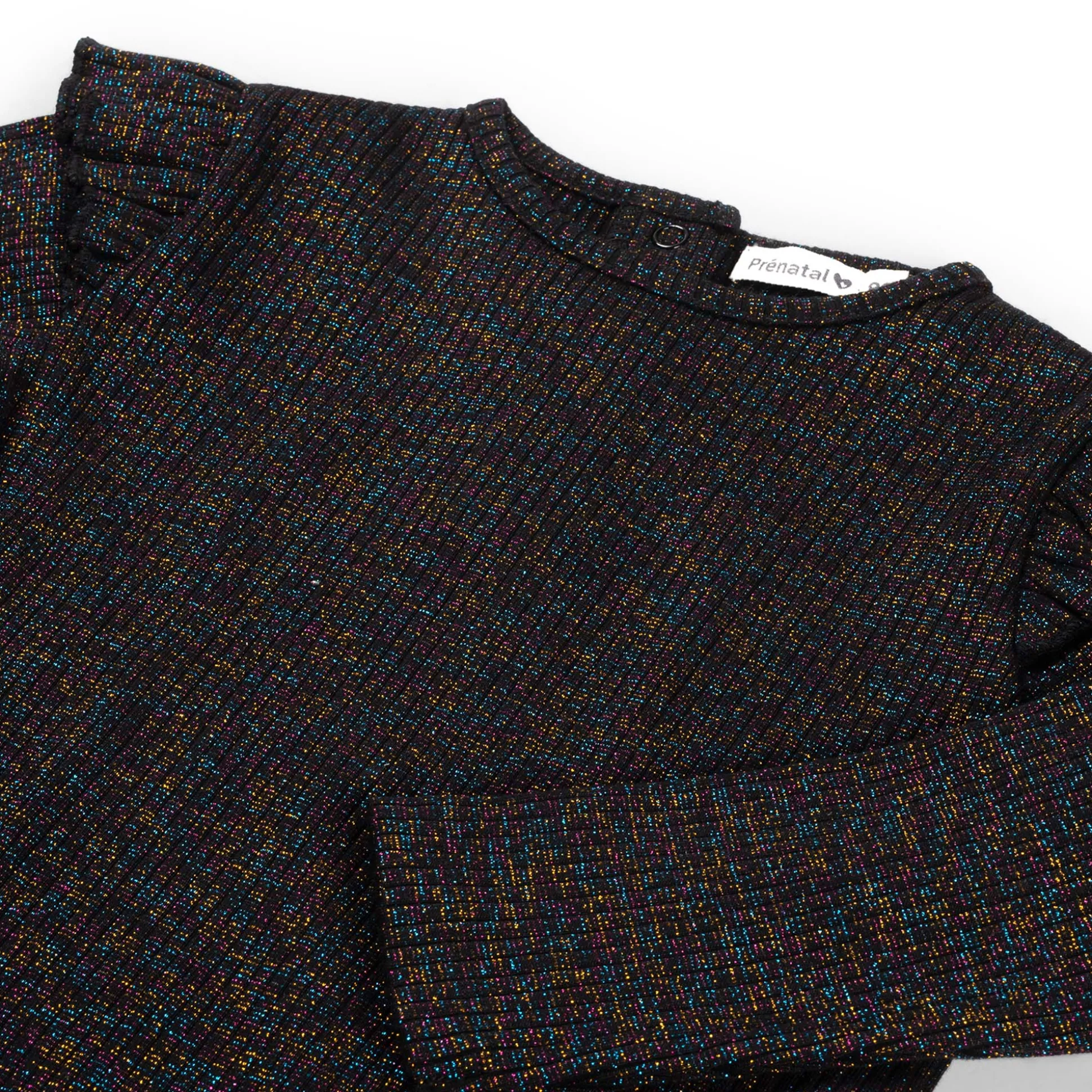 Prénatal peuter shirt lange mouwen effen zwart