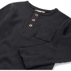 Prénatal peuter shirt lange mouwen effen antraciet