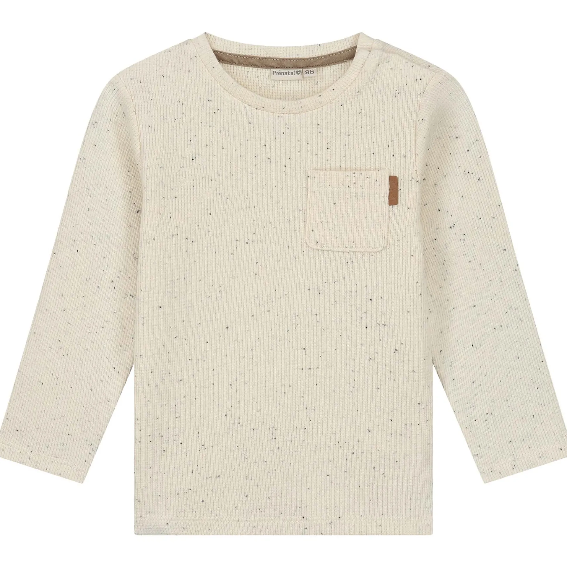 Prénatal peuter shirt lange mouwen effen beige
