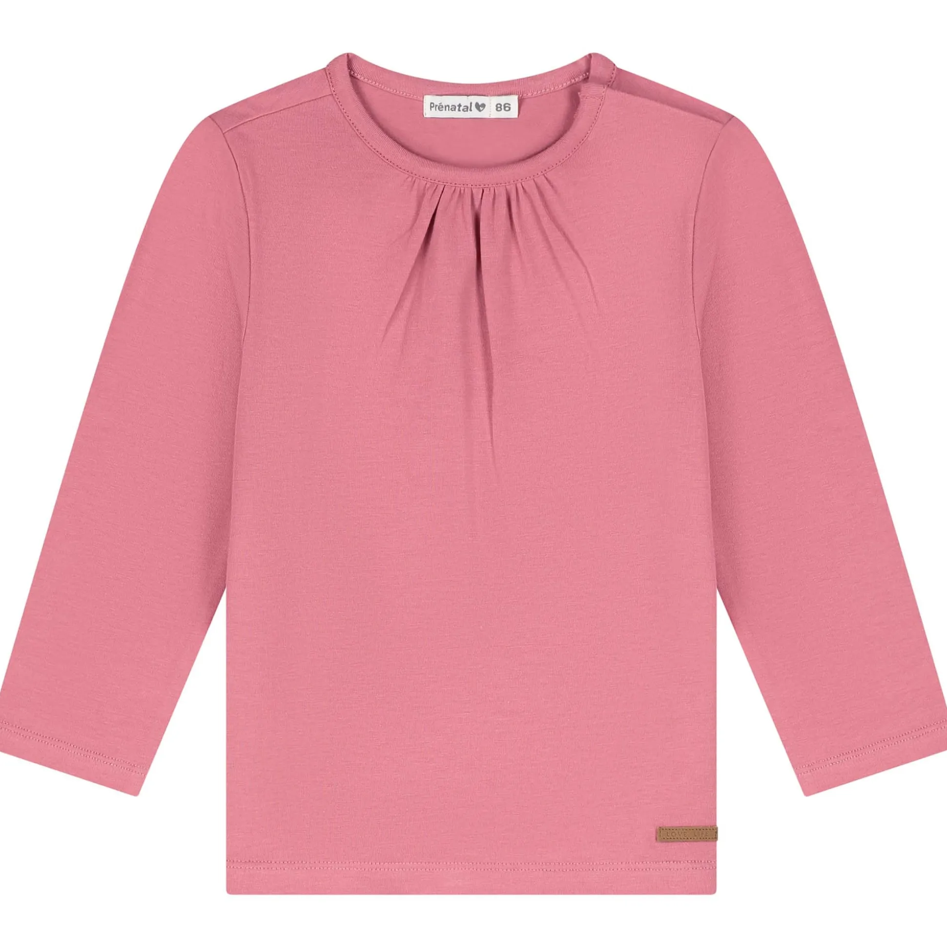 Prénatal peuter shirts 2 stuks lange mouwen roze