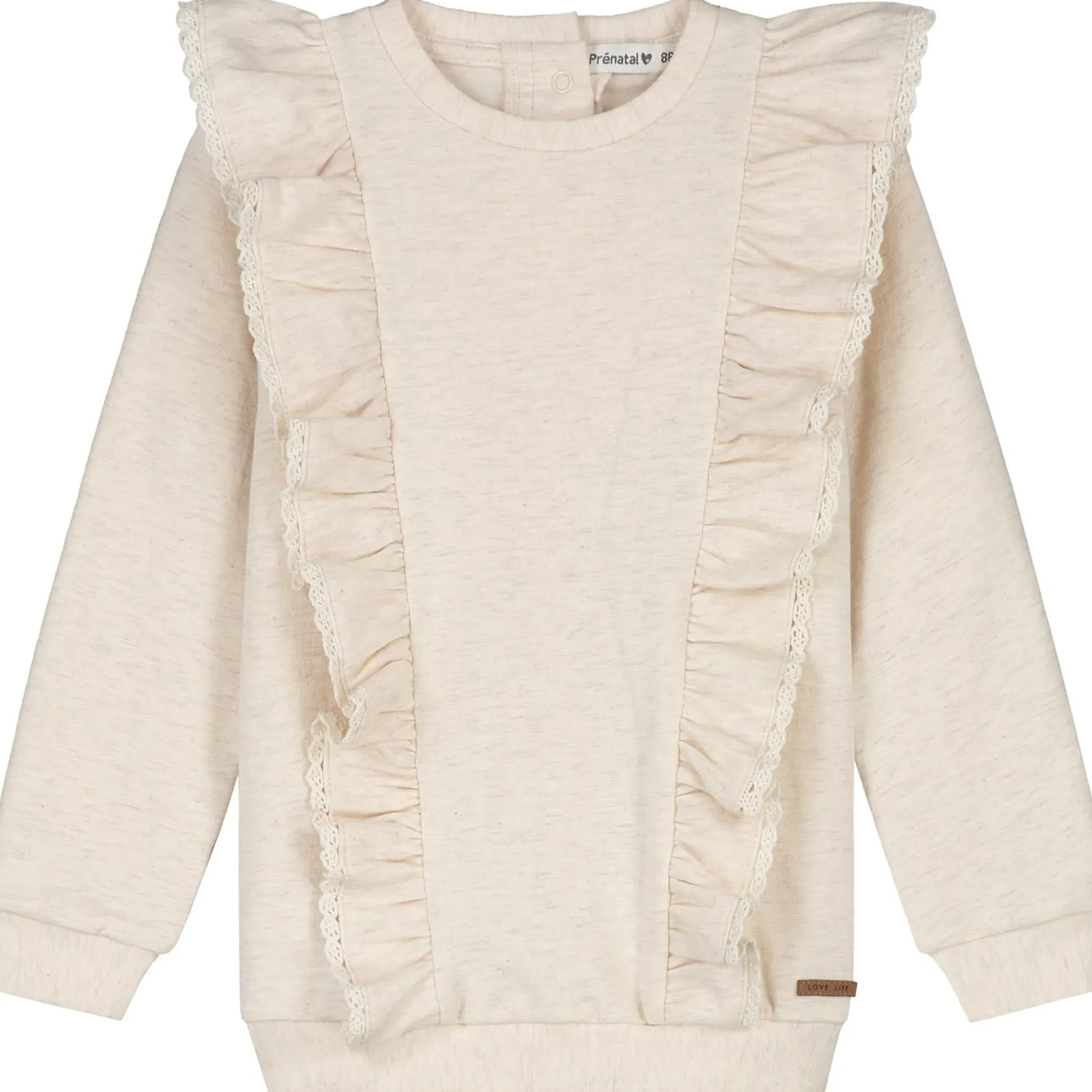 Prénatal peuter sweater lange mouwen effen beige