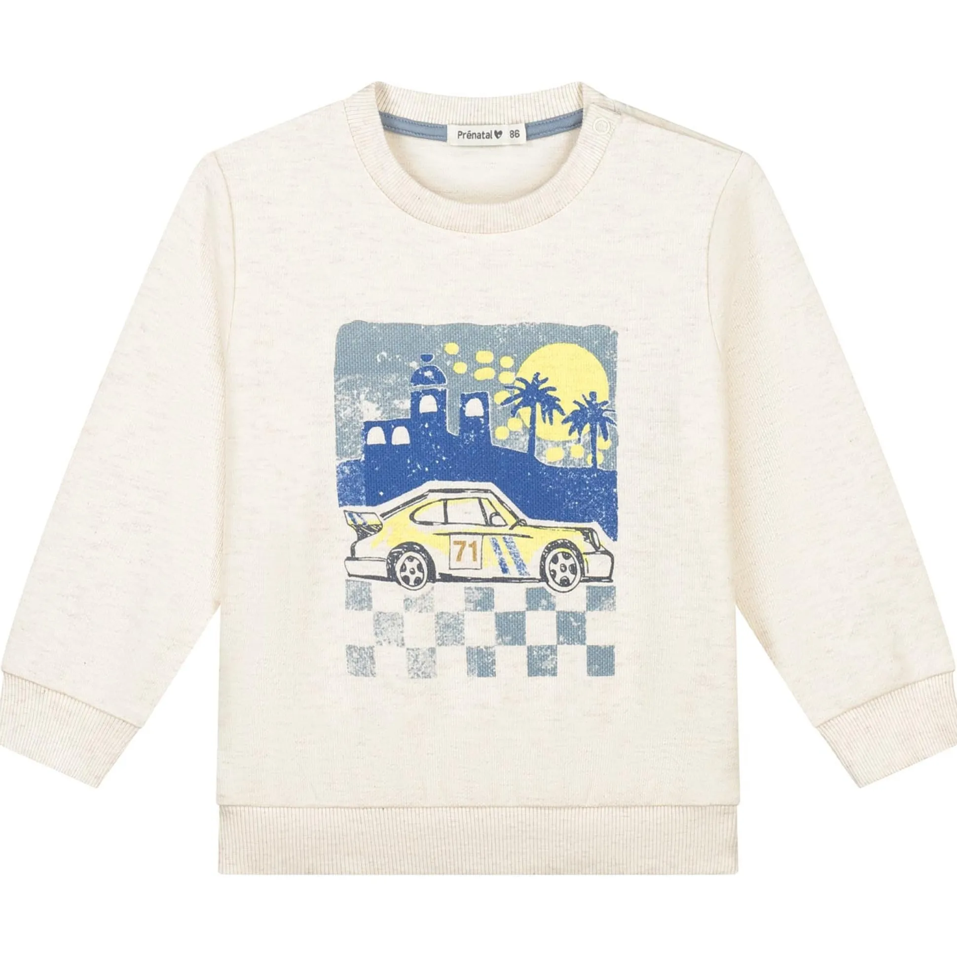 Prénatal peuter sweater lange mouwen printopdruk beige