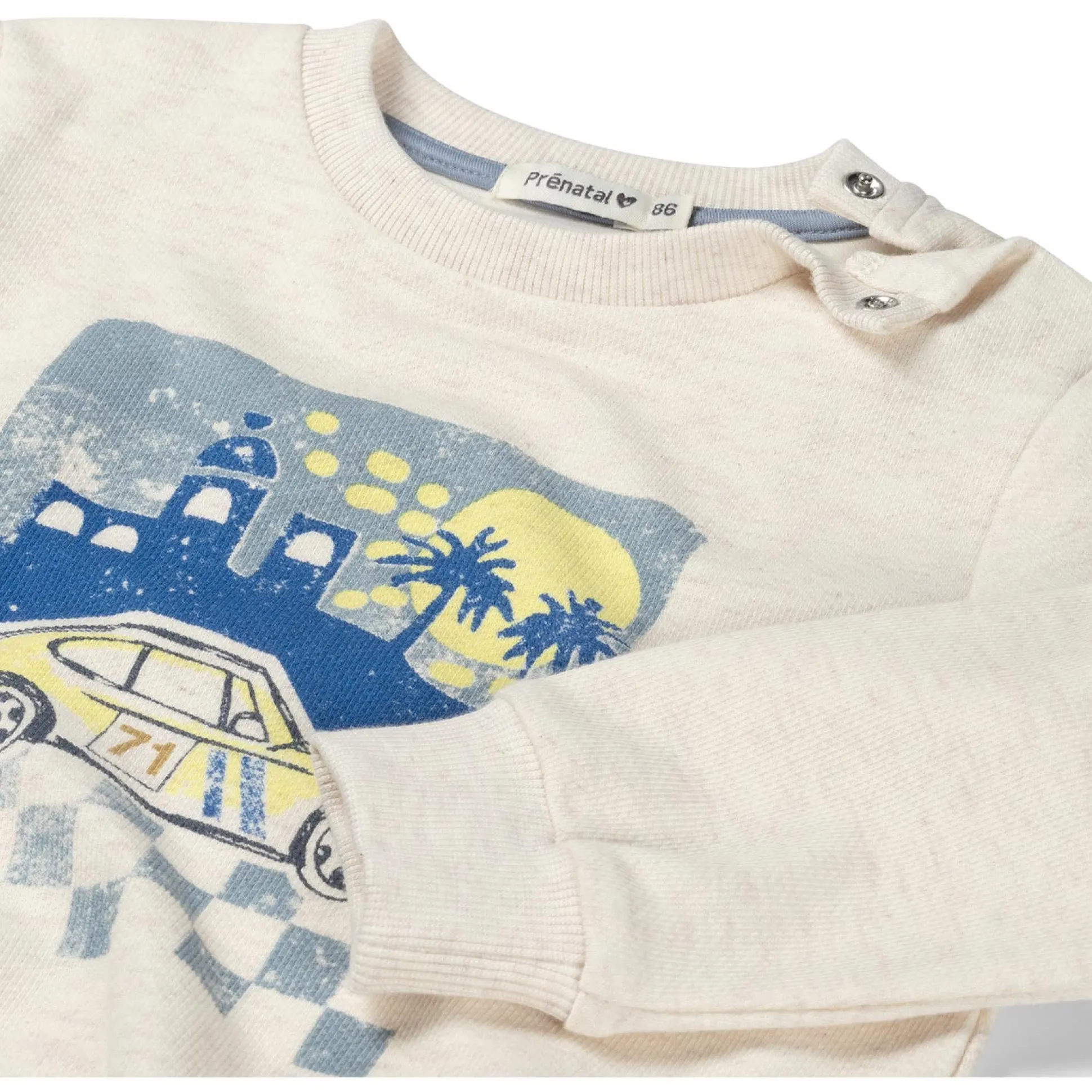 Prénatal peuter sweater lange mouwen printopdruk beige