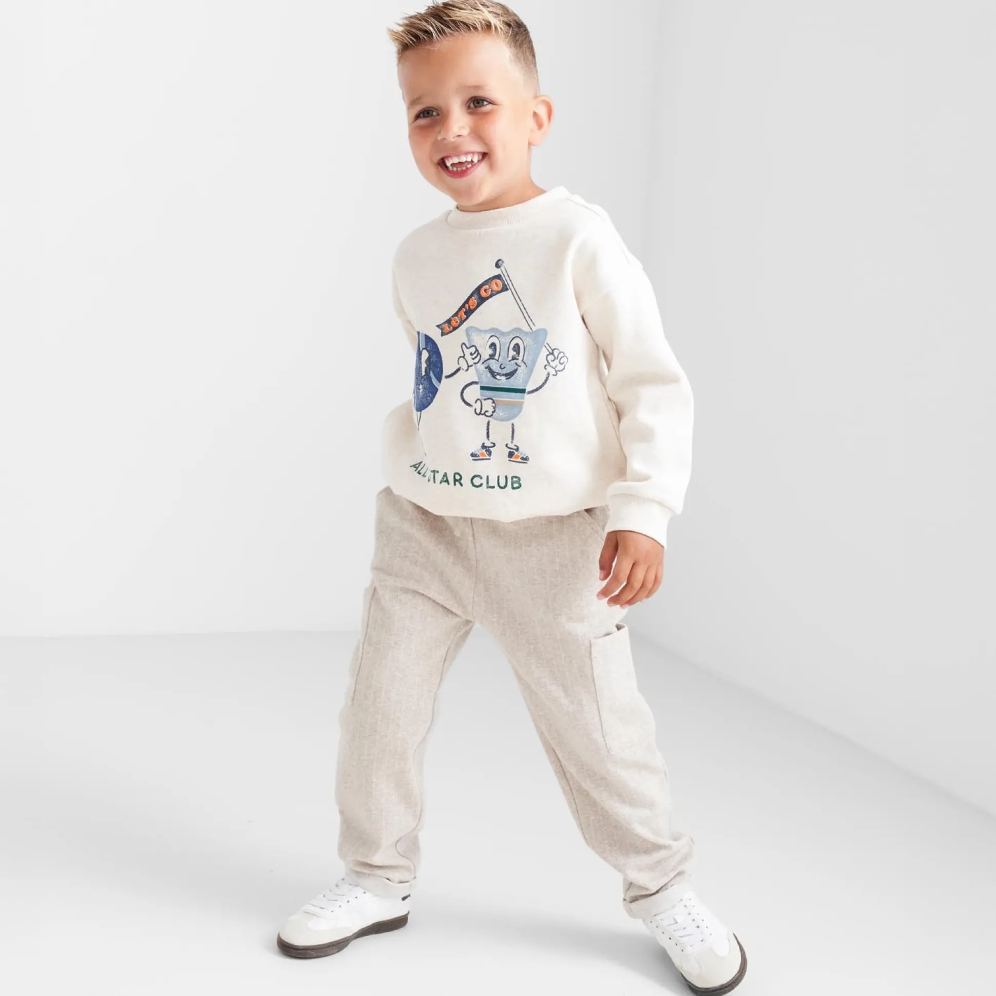 Prénatal peuter sweater lange mouwen printopdruk multi