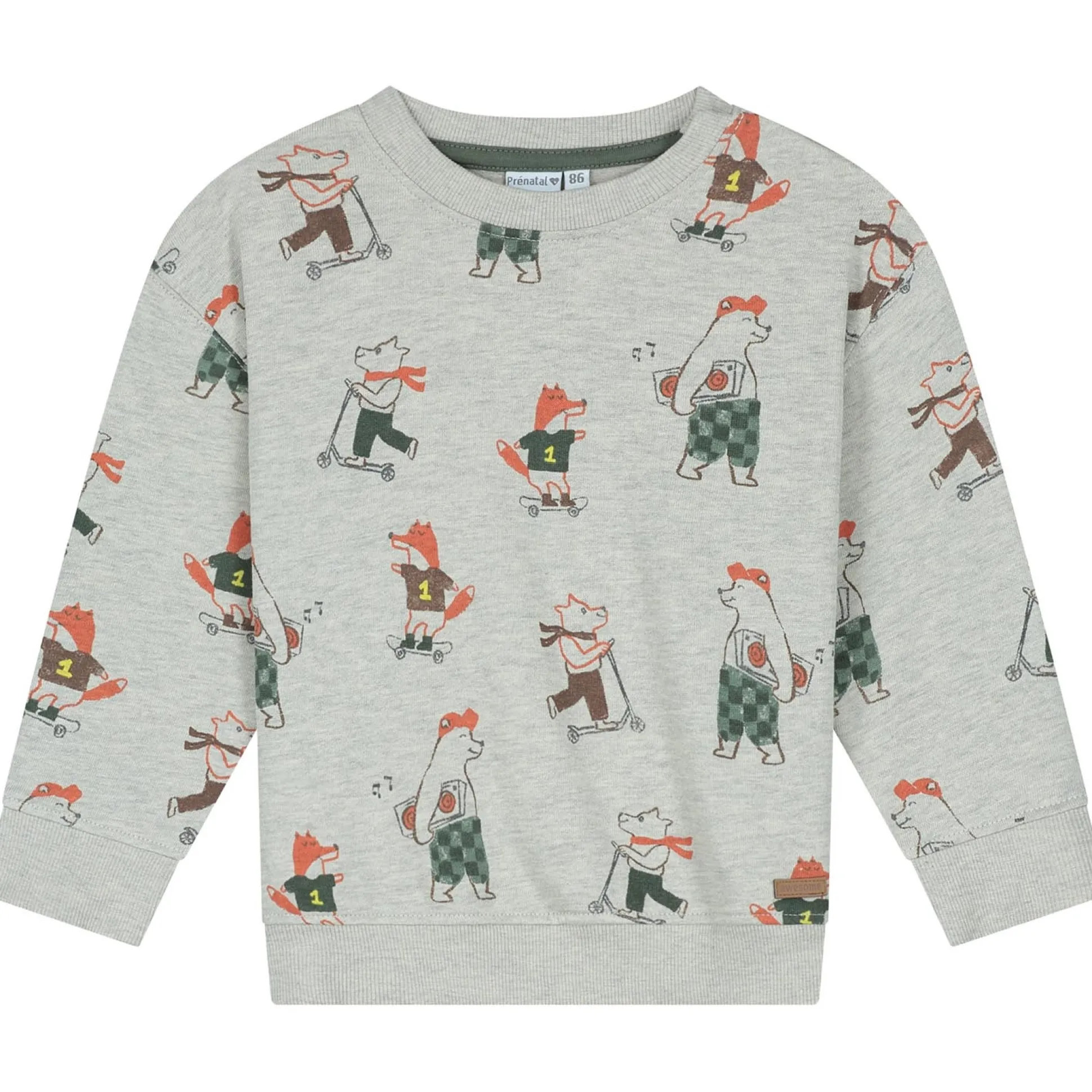 Prénatal peuter sweater lange mouwen all over print multi