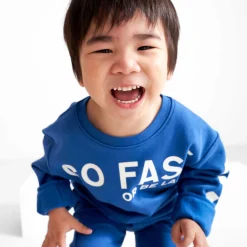 Prénatal peuter sweater lange mouwen tekst blauw