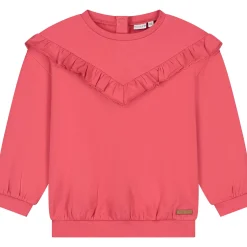 Prénatal peuter sweater lange mouwen effen rood