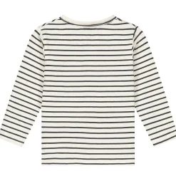 Prénatal peuter T-shirt lange mouwen strepen antraciet