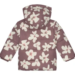 Prénatal peuter winterjas lange mouwen bloemen roze