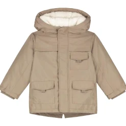 Prénatal peuter winterjas lange mouwen effen bruin