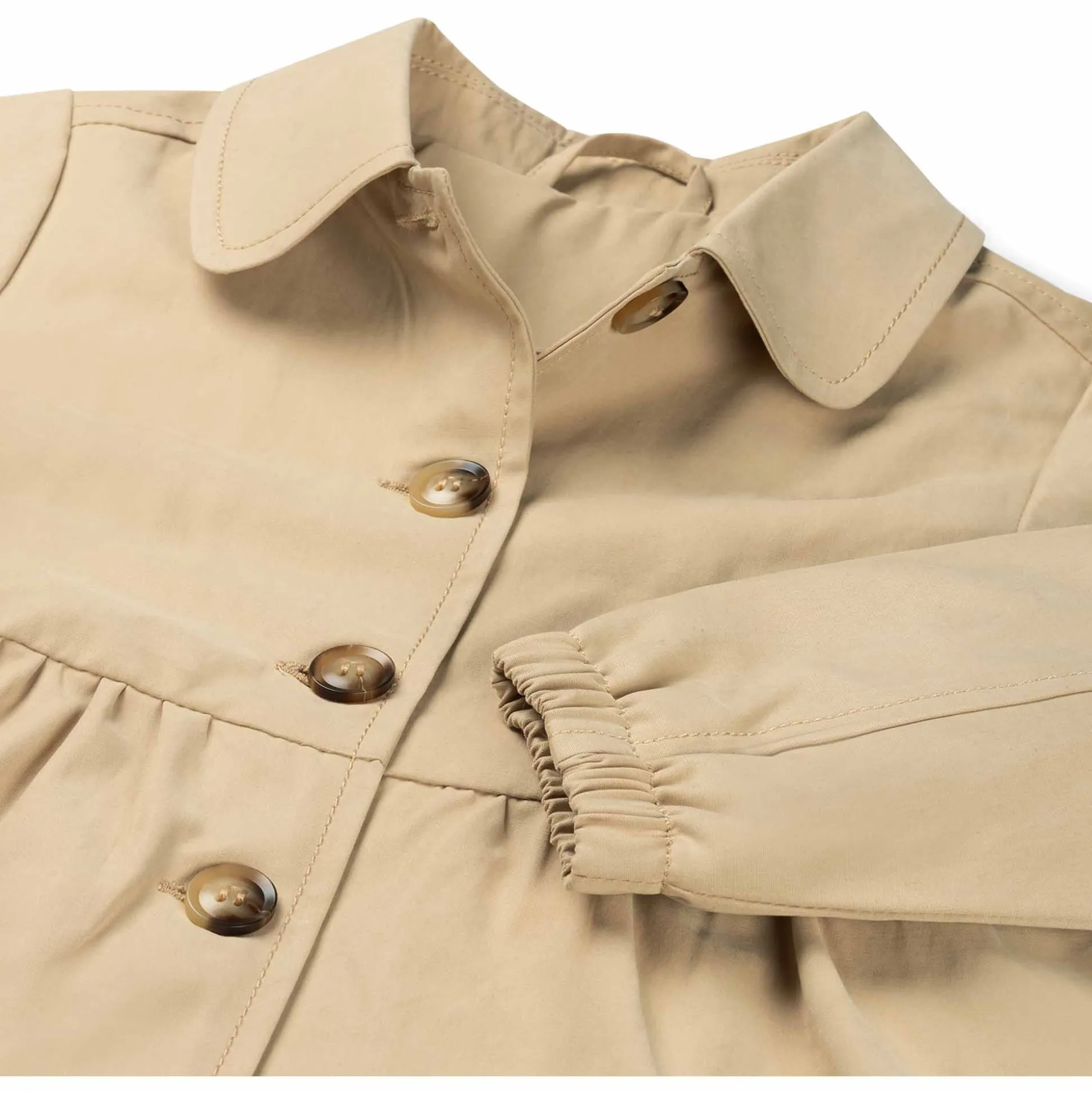 Prénatal peuter zomer trenchcoat lange mouwen effen beige