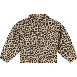 Prénatal peuter zomerjas lange mouwen dierenprint bruin