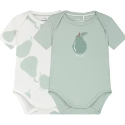 Prénatal romper 2 stuks korte mouwen printopdruk mint