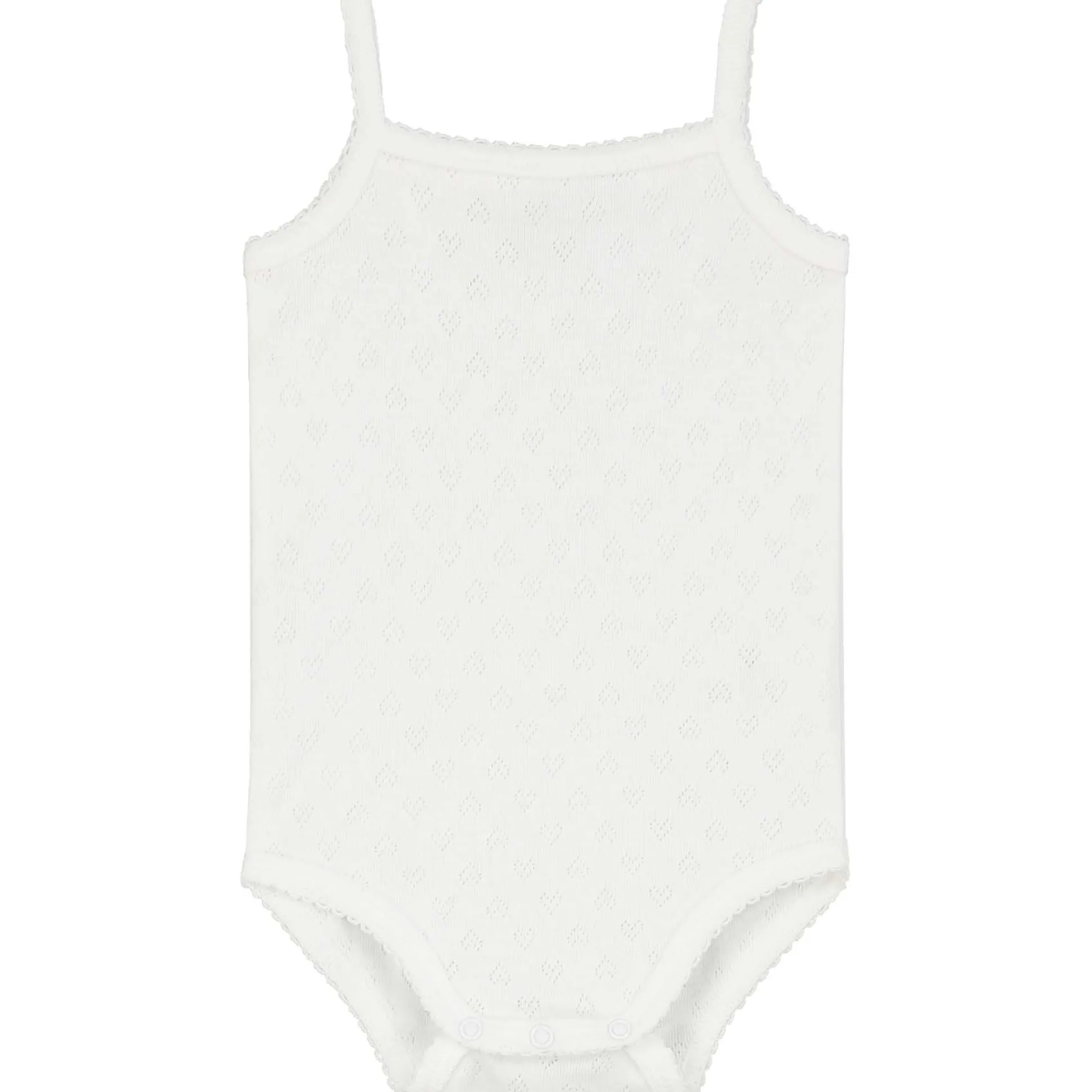 Prénatal romper ajour spaghettibandjes effen wit