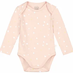 Prénatal romper hartjes lange mouwen hartjes roze