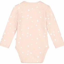 Prénatal romper hartjes lange mouwen hartjes roze