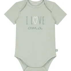 Prénatal romper i love oma korte mouwen tekst groen