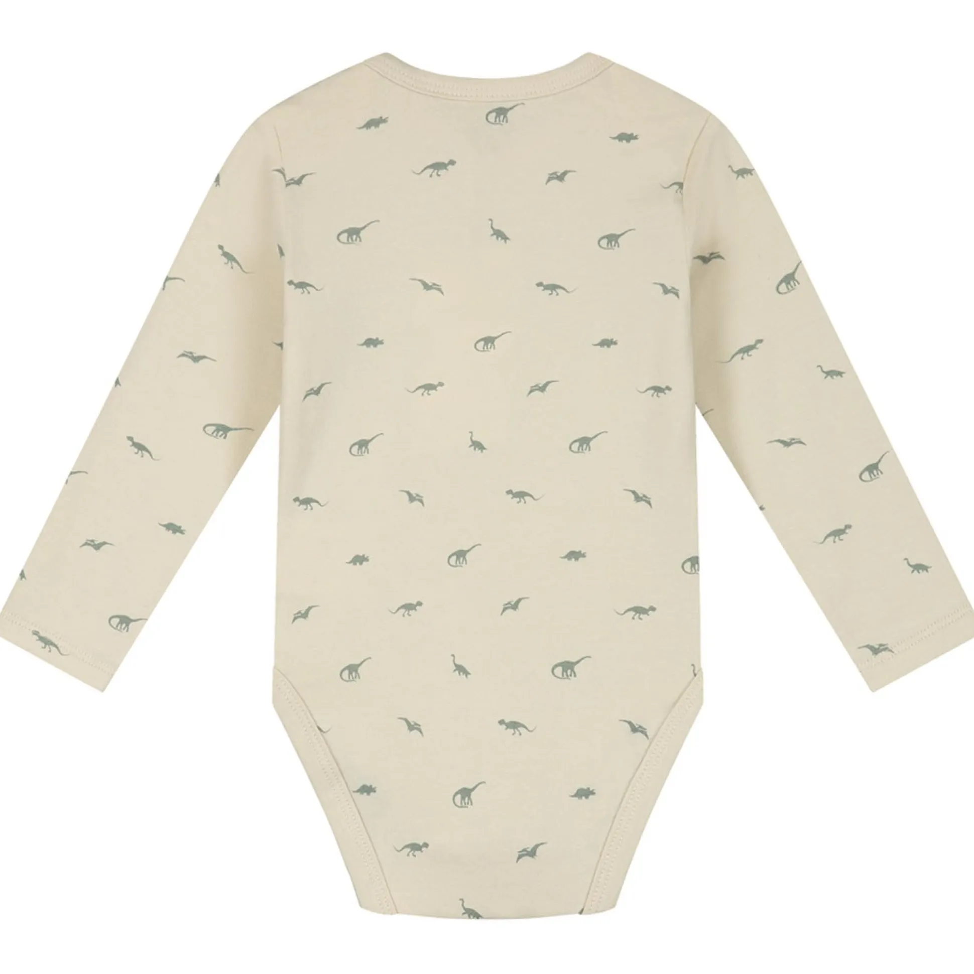 Prénatal romper kleine dino 2 stuks lange mouwen all over print groen