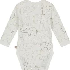 Prénatal romper otis rib lange mouwen all over print wit