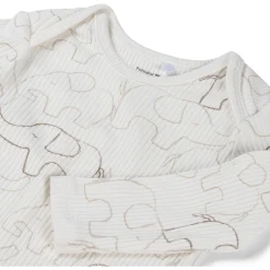 Prénatal romper otis rib lange mouwen all over print wit