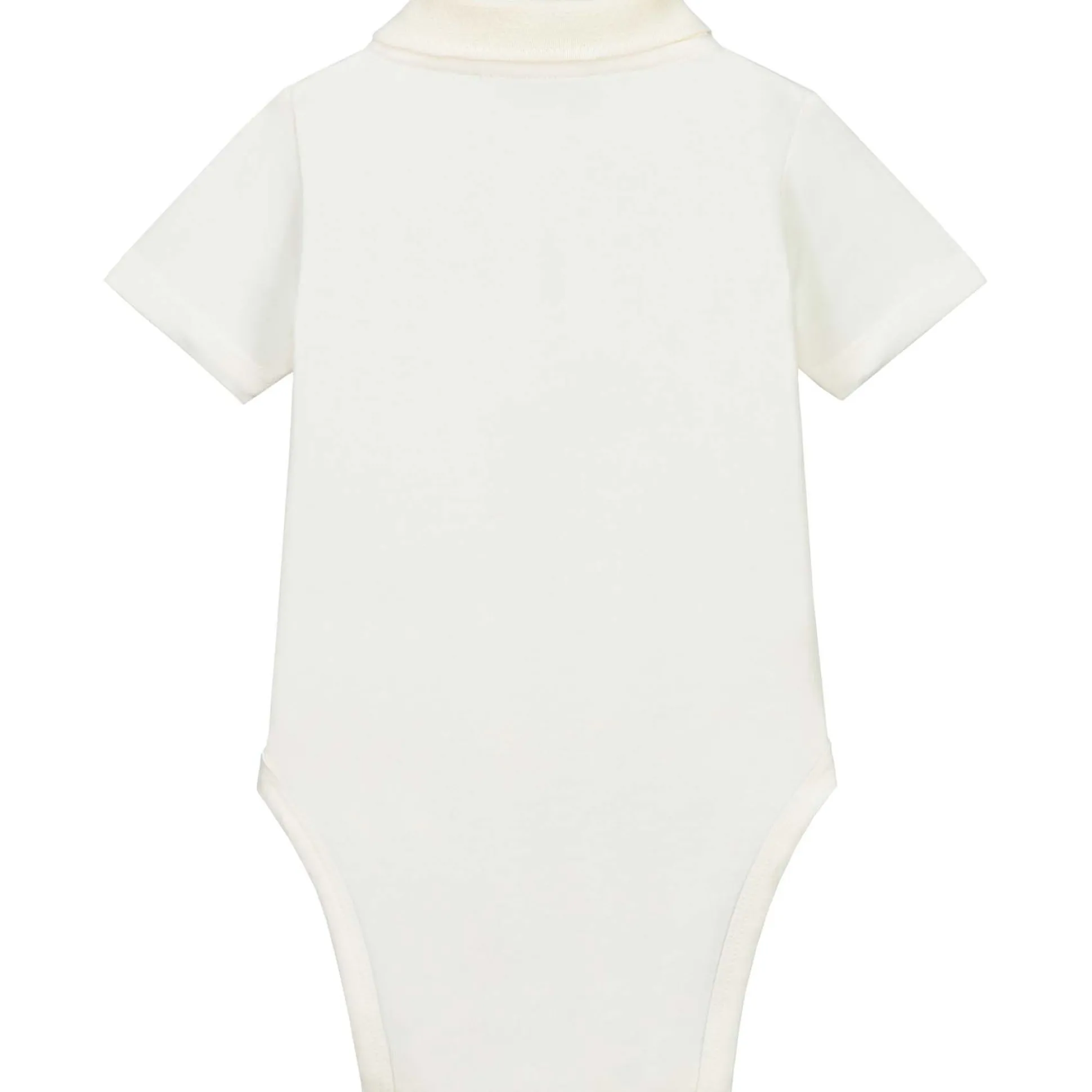 Prénatal romper polo korte mouwen effen wit