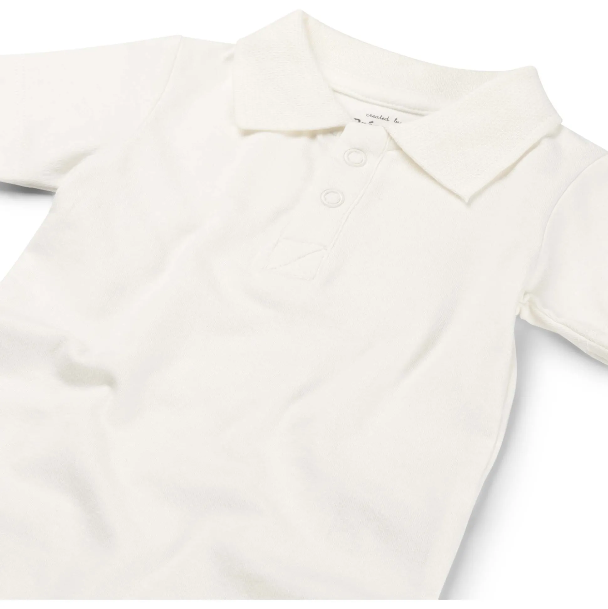 Prénatal romper polo korte mouwen effen wit