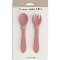 Prénatal siliconen bestek 2-delig roze