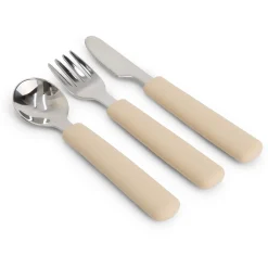 Prénatal siliconen bestekset RVS 3-delig blauw