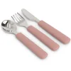 Prénatal siliconen bestekset RVS 3-delig roze