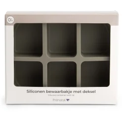 Prénatal siliconen bewaarbak 6 vakjes groen