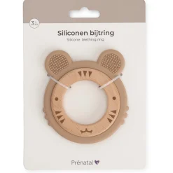 Prénatal siliconen bijtring tijger bruin