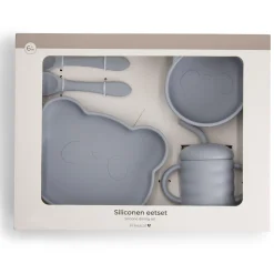 Prénatal siliconen eetset blauw