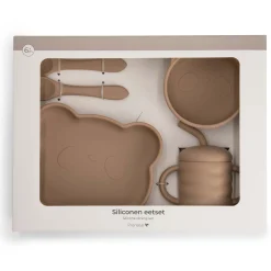 Prénatal siliconen eetset bruin
