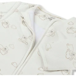 Prénatal slaapzak beren rib wit