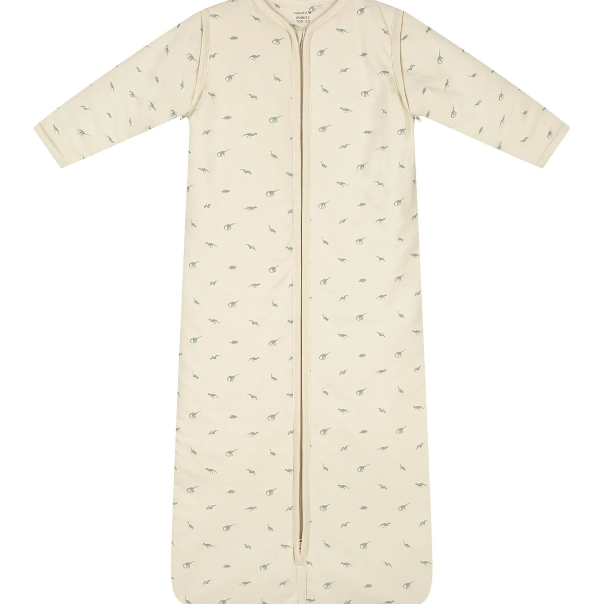 Prénatal slaapzak kleine dino beige